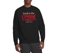 Stranger Things Upside Down Slogan Unisex Sweatshirt, Black, XX-Large