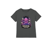 Stranger Things Vecna Creel House Kids T-Shirt, Charcoal in Grey | Size: 9-11 Years Stranger Things Grey 9-11 Years