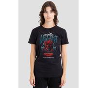 Stranger Things Vecna Evil Band 86 Ladies T Shirt, Black Stranger Things Black L
