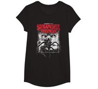 Stranger Things Vecna Mindflayer Poster T-Shirt, Girls, Black, Medium