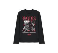 Stranger Things Vecna Suffering Long Sleeve T-Shirt, Black | Size: Small Stranger Things Black S
