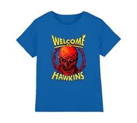 Stranger Things Vecna Welcome to Hawkins Kids T Shirt, Royal, 7-8