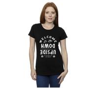 Stranger Things Welcome To The Upside Down Cotton T-Shirt Netflix Black S