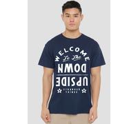 Stranger Things Welcome To The Upside Down T-Shirt Navy | Size: Small Stranger Things Navy S
