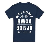 Stranger Things - Welcome to The Upside Down Unisex T Shirt, Navy, X-Large