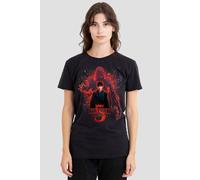 Stranger Things Women's 5 Poster Sorcerer Will Versus Vecna T-Shirt, Black | Size: 2XL Stranger Things Black 2XL
