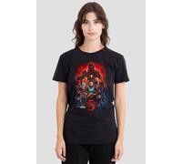 Stranger Things Women's 5 Poster T-Shirt, Black | Size: Small Stranger Things Black S