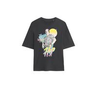 Stranger Things Women's 80'S Jim Hopper Oversized T-Shirt, Charcoal in Grey | Size: 2XL Stranger Things Grey 2XL