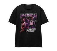 Stranger Things Womens 86 Eddie Munson Homage T-Shirt - Black - S - Black