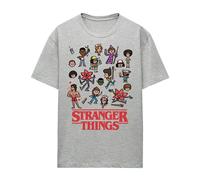 Stranger Things Womens Cartoon Character T-Shirt - Athletic Heather - Athletic Heather - XL