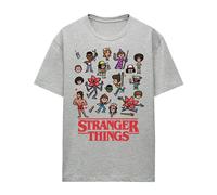 Stranger Things Womens Cartoon Character T-Shirt - Athletic Heather - Athletic Heather - XXL
