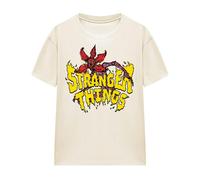 Stranger Things Womens Demogorgon Flames T-Shirt - Natural - L - Natural