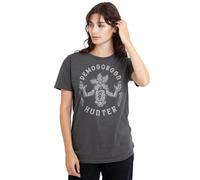 Stranger Things Women's Demogorgon Hunter Ladies T Shirt, Charcoal, L