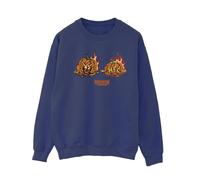 Stranger Things Womens Demogorgon Pumpkin Sweatshirt - Navy Blue - Navy Blue - S