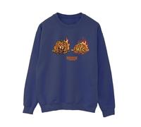 Stranger Things Womens Demogorgon Pumpkin Sweatshirt - Navy Blue - Navy Blue - XXL