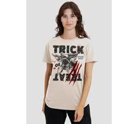 Stranger Things Women's Demogorgon Trick Or Treat Sketch T-Shirt, Natural in Beige | Size: Medium Stranger Things Beige M