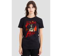 Stranger Things Women's Eddie Munson Raising Hell T-Shirt, Black | Size: Large Stranger Things Black L
