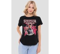 Stranger Things Women's Eleven Lightning Poster Fashion T-Shirt, Black | Size: 2XL Stranger Things Black 2XL