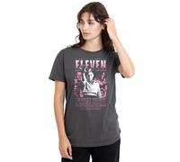 Stranger Things Womens Eleven Poster Ladies Shirt, Charcoal, Charcoal, L UK