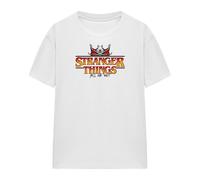 Stranger Things Womens Flame Logo T-Shirt - White - S - White