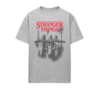 Stranger Things Womens Forest Silhouette Logo T-Shirt - Athletic Heather - XXL - Athletic Heather