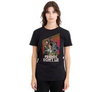 Stranger Things Women's Friends Don't Lie Poster Ladies T Shirt, Black, L