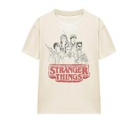 Stranger Things Womens Group Sketch Logo T-Shirt - Natural - S - Natural