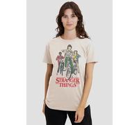 Stranger Things Women's Hawkins Bike Riders T-Shirt, Natural | Size: Medium Stranger Things Natural M