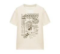 Stranger Things Womens Hawkins Lab Mono T-Shirt - Natural - L - Natural