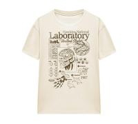Stranger Things Womens Hawkins Lab Mono T-Shirt - Natural - Natural - L