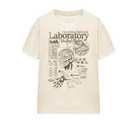 Stranger Things Womens Hawkins Lab Mono T-Shirt - Natural - Natural - M