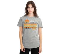 Stranger Things Women's Hawkins Retro 85 Ladies T Shirt, Athletic Heather, XL