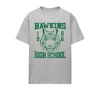 Stranger Things Womens Hawkins Tigers 86 T-Shirt - Athletic Heather - S - Athletic Heather