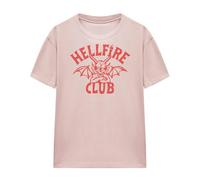 Stranger Things Womens Hellfire Club Tonal Logo T-Shirt - Pink - Pink - S
