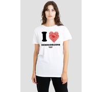 Stranger Things Women's I Love Demogorgons T-Shirt, White | Size: Medium Stranger Things White M