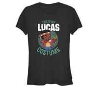 Stranger Things Women's Lucas Costume Short Sleeve T-Shirt, Black, S