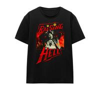 Stranger Things Womens Raising Hell Eddie Munson T-Shirt - Black - L - Black