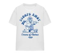 Stranger Things Womens Scoops Ahoy Retro T-Shirt - White - XXL - White