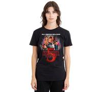Stranger Things Womens Season Five Poster Ladies Shirt, Black, Black, S UK