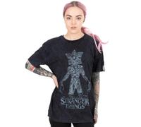 Stranger Things Women's Short Sleeved T-Shirt | Charcoal | Official in Grey | Size: Large Stranger Things Grey L