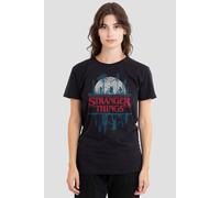 Stranger Things Women's Silhouette T-Shirt, Black | Size: 2XL Stranger Things Black 2XL
