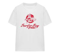 Stranger Things Womens Surfer Boy Pizza T-Shirt - White - White - S