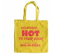 Stranger Things Women's Surfer Boy Pizza Tote Bag in Bright Yellow Stranger Things Bright Yellow One Size