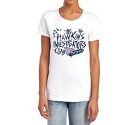 Stranger Things Women's Tales From 85 Hic Scribble T-Shirt, White | Size: Small Stranger Things White S