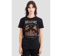 Stranger Things Women's Vintage Hawkins High Hellfire T-Shirt, Black | Size: Medium Stranger Things Black M