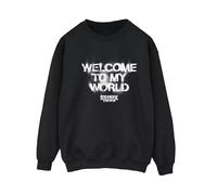 Stranger Things Womens Welcome To My World Sweatshirt - Black - Black - S