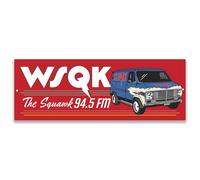 Stranger Things WSQK Metal Sign - Retro Hawkins Radio Station Wall Decor for Fans of the Upside Down