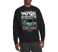 Stranger Things Wsqk The Squawk Retro Unisex Sweatshirt, Black, XX-Large