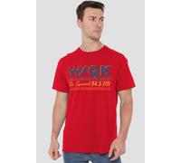 Stranger Things Wsqk The Squawk T-Shirt, Red | Size: Small Stranger Things Red S