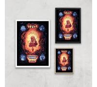 Stranger Things x Alex Hovey Vecna Illustration Giclee Art Print - A4 - White Frame